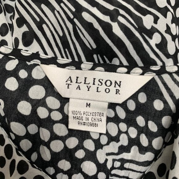 Allison Taylor V-Neck Blouse Size Medium - Picture 8 of 8